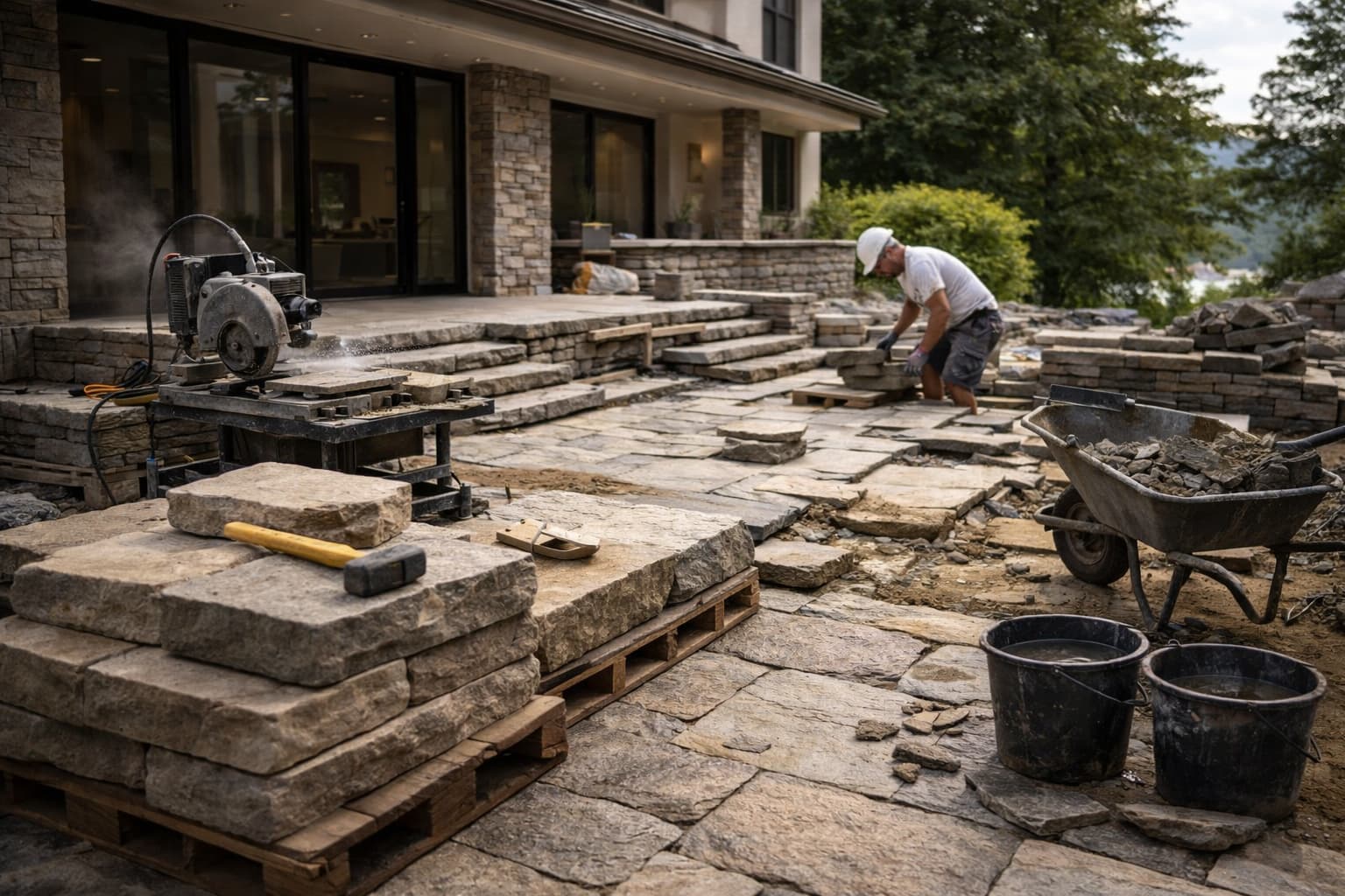 Pose et installation pierre naturelle